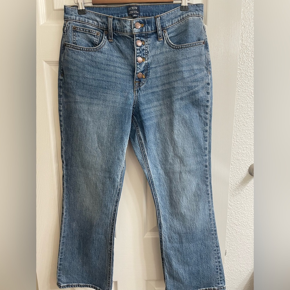 J. Crew women’s size 29 or 8, Button fly Crop Flare Jeans